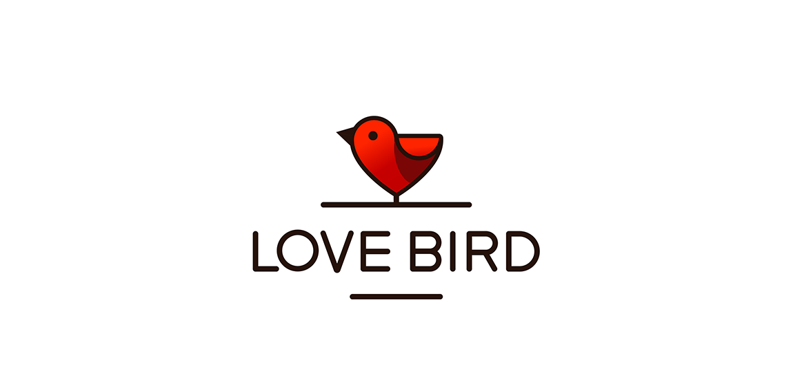 Love Bird Logo Grafik Von ZHR Creative · Creative Fabrica