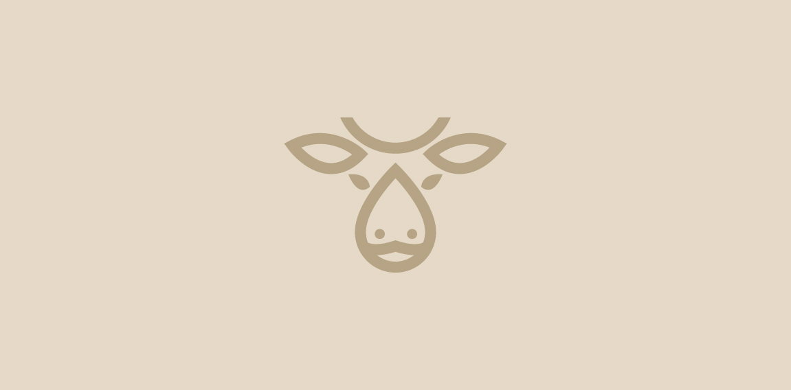 Cow and Milk Logo