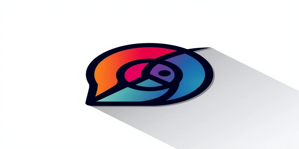 Colorful Abstract Location Pin Logo | Modern Gradient Navigation Icon