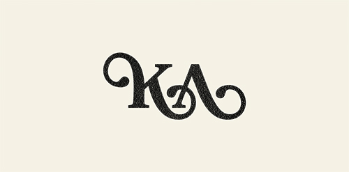 Initial linked letter ka logo design modern Vector Image